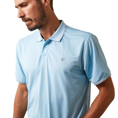 Ariat Mens Logo Fitted Short Sleeve Polo Shirt - EQ Saddlery