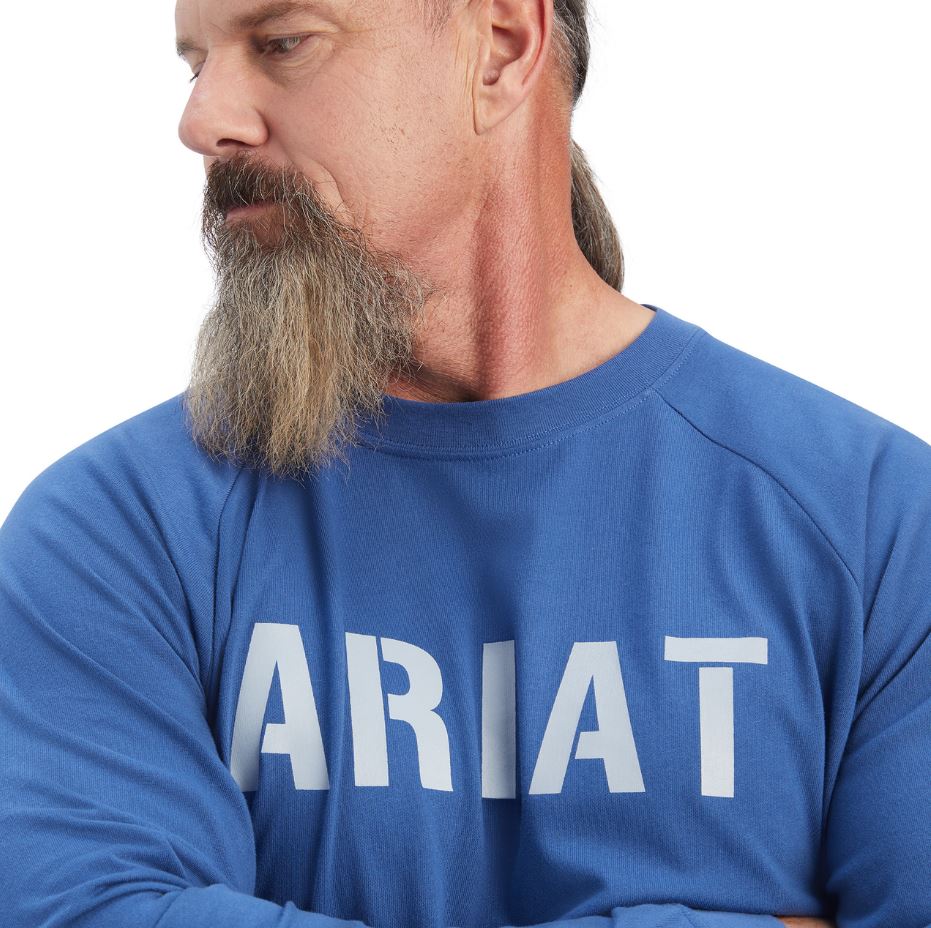 Ariat Mens Rebar Cotton Strong Block Long Sleeve T-Shirt