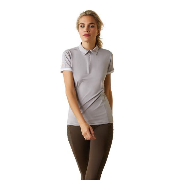 Ariat Womens Bandera 1/4 Zip Short Sleeve Polo Shirt