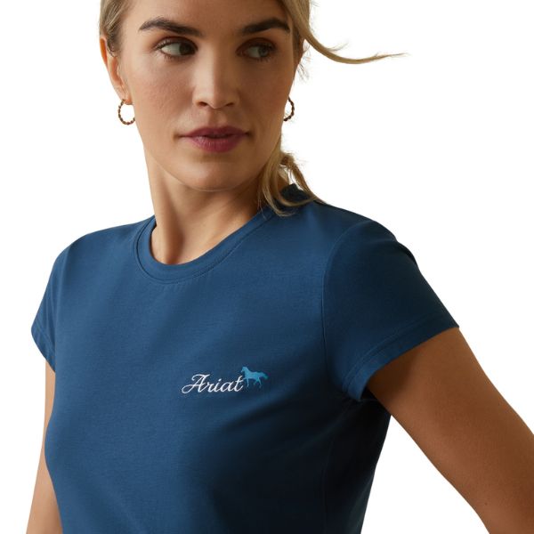 Ariat Womens Logo Script Short Sleeve T-Shirt - EQ Saddlery