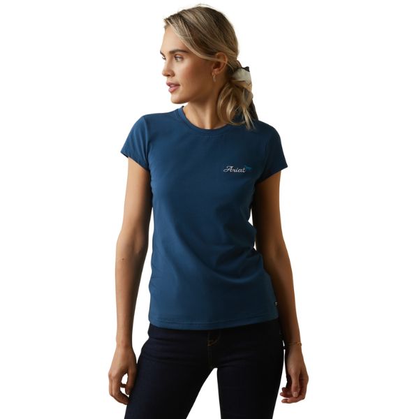 Ariat Womens Logo Script Short Sleeve T-Shirt - EQ Saddlery