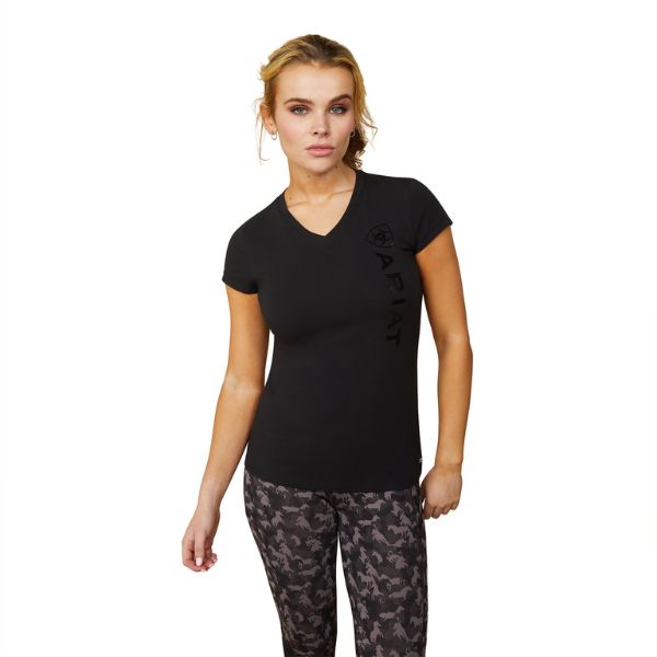 Ariat Womens Vertical Logo Short Sleeve T-Shirt - EQ Saddlery