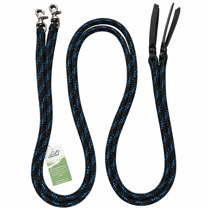 Nungar Knots Split Reins 12mm w Stainless Steel Clips