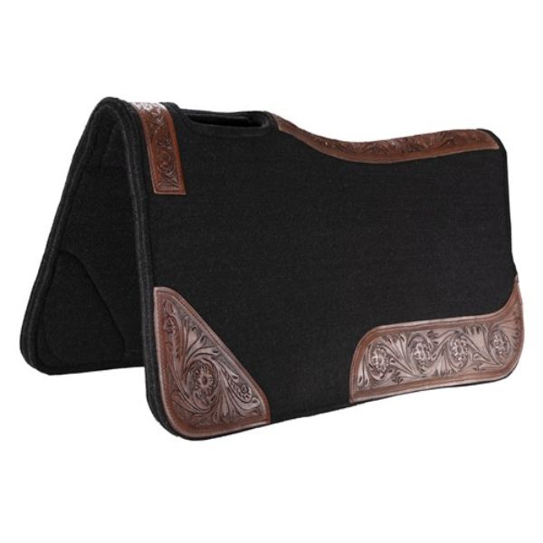 Fort Worth Floral Tooled Felt Saddle Pad