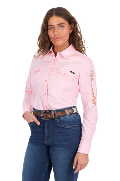 Wrangler Womens Hazel Logo Western Long Sleeve Shirt