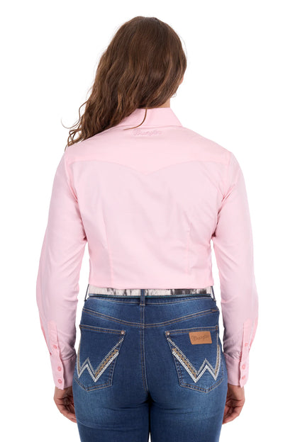 Wrangler Womens Hazel Logo Western Long Sleeve Shirt