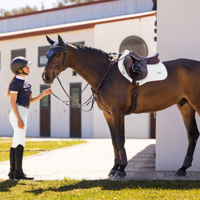 LeMieux Loire Memory Square Satin Close Contact Saddle Pad - EQ Saddlery