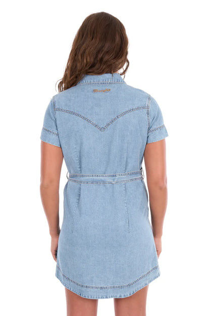 Wrangler Womens Marla Short Sleeve Denim Dress