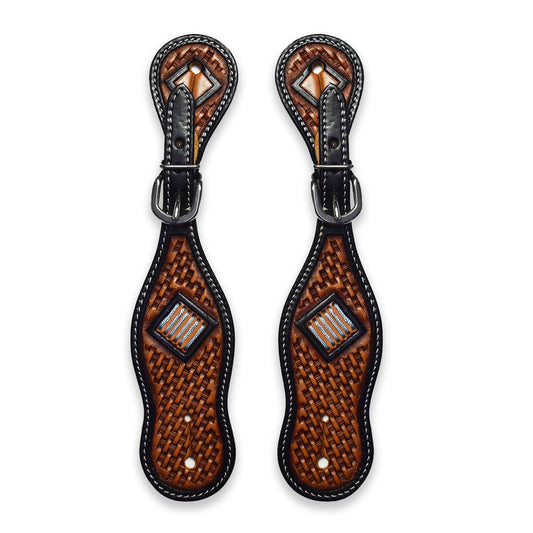 Ezy Ride Basket Stamping Two Tone Spur Straps