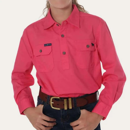 Ringers Western Kids Ord River Half Button Work Shirt