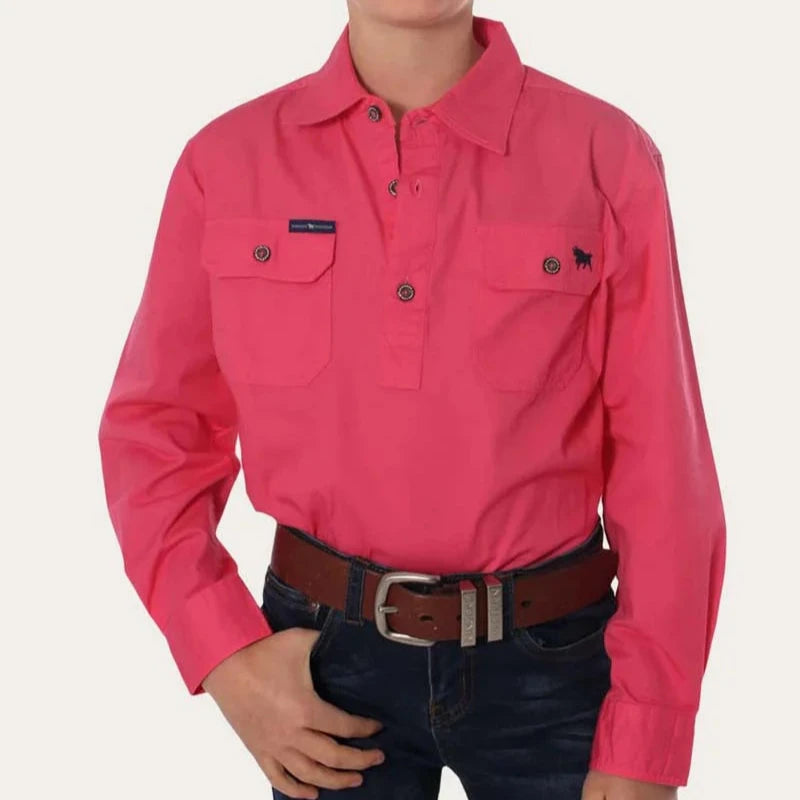 Ringers Western Kids Ord River Half Button Work Shirt