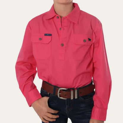 Ringers Western Kids Ord River Half Button Work Shirt