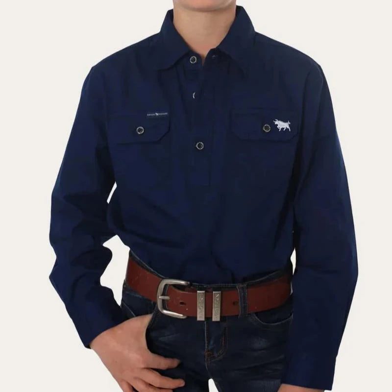 Ringers Western Kids Ord River Half Button Work Shirt