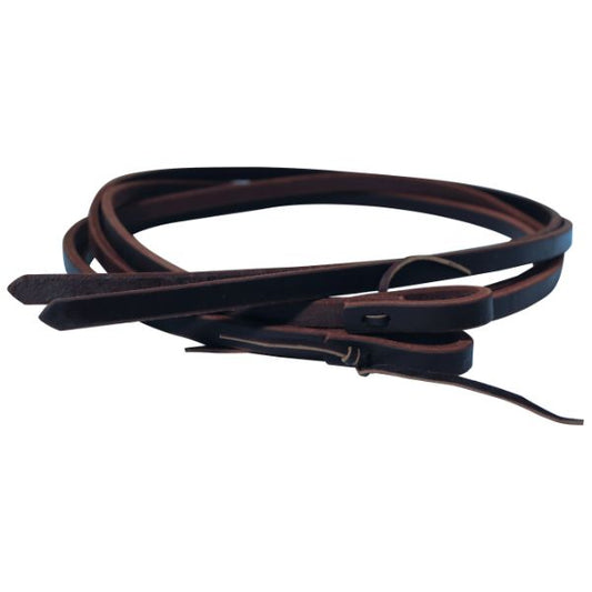 Ranchhand Harness Leather Split Reins - 5/8 inch - EQ Saddlery