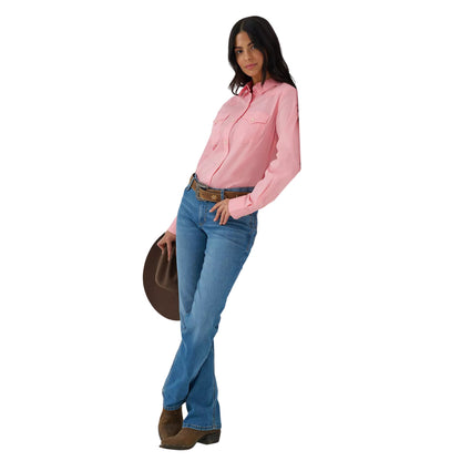 Wrangler Womens Willow Mid Rise Boot Cut Jeans