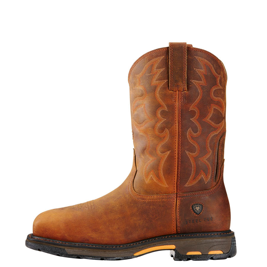 Ariat Mens Workhog Square Toe Toast Premium Western Boots