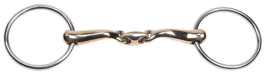 Curved Gold Training Snaffle Bit - EQ Saddlery