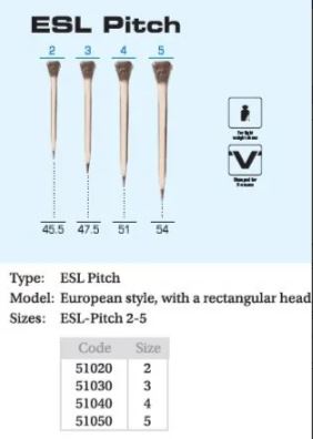 Mustad Endura ESL Pitch Nails - 250 Pack