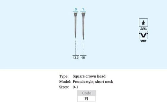 Mustad FJ Slim Nails - 250 Pack
