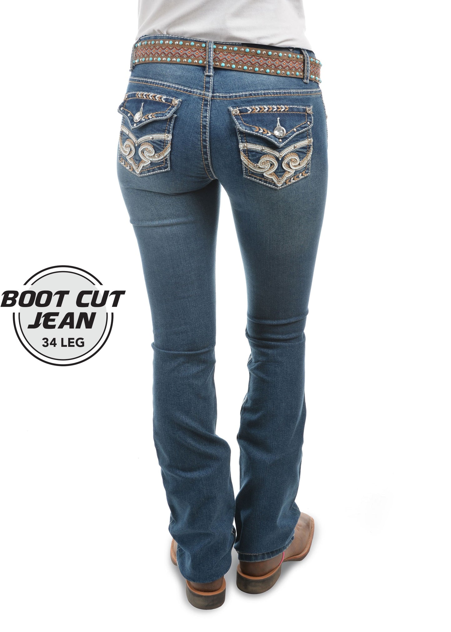 Pure Western Womens Brandy Boot Cut Jeans - EQ Saddlery