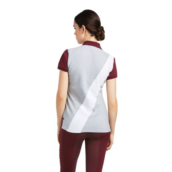 Ariat Womens Taryn Polo Heather Grey/Zinfandel
