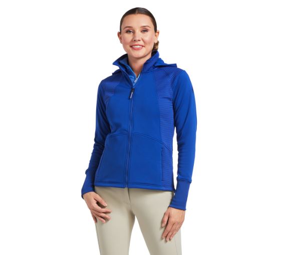 Ariat Womens Wilde Full Zip Sweatshirt Mazarine Blue - EQ Saddlery