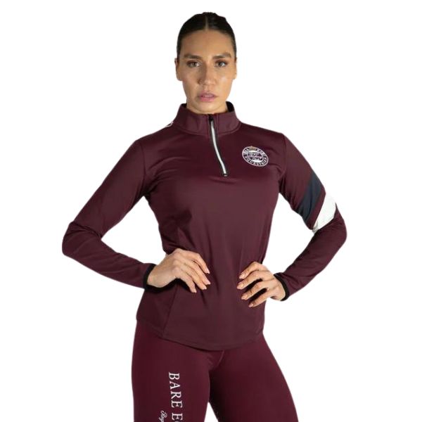 BARE Royal Riding Club Balmoral Baselayer - Burgundy - EQ Saddlery