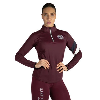 BARE Royal Riding Club Balmoral Baselayer - Burgundy - EQ Saddlery