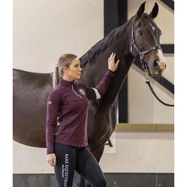 BARE Royal Riding Club Balmoral Baselayer - Burgundy - EQ Saddlery