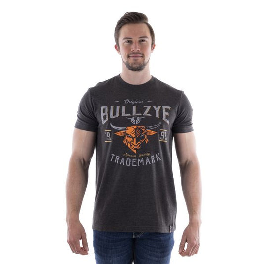 Bullzye Mens Universal Short Sleeve Tee Charcoal Marle - EQ Saddlery