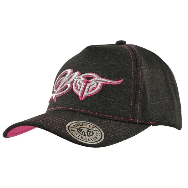 Bullzye Womens Authentic Cap Charcoal/Pink - EQ Saddlery