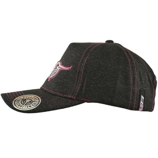 Bullzye Womens Authentic Cap Charcoal/Pink - EQ Saddlery