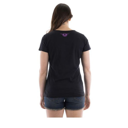 Bullzye Womens Take Flight Short Sleeve Tee Black