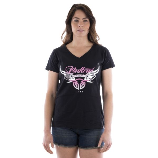 Bullzye Womens Take Flight Short Sleeve Tee Black