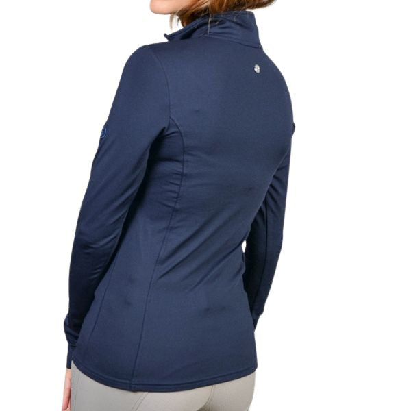 Harcour Poete Long Sleeve Warm Polo Navy