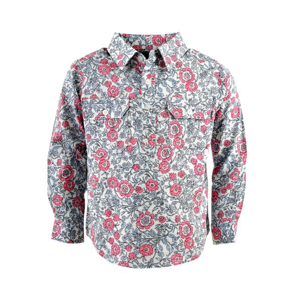 Hard Slog Kids Cameron Half Placket Long Sleeve Shirt
