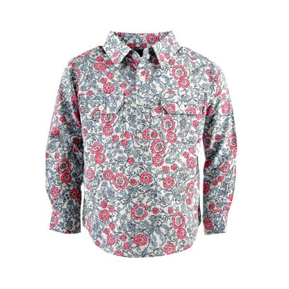 Hard Slog Kids Cameron Half Placket Long Sleeve Shirt