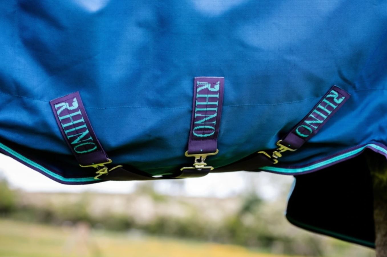 Horseware Rhino Plus Turnout Lite 0g Pferdedecke - Navy Check 130cm