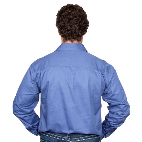 Just Country Mens Cameron Half Button Work Shirt - EQ Saddlery