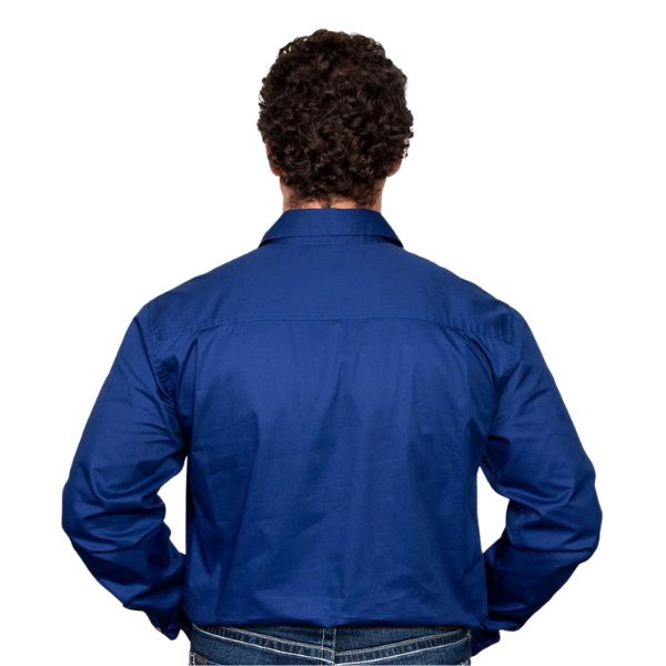 Just Country Mens Cameron Half Button Work Shirt - EQ Saddlery