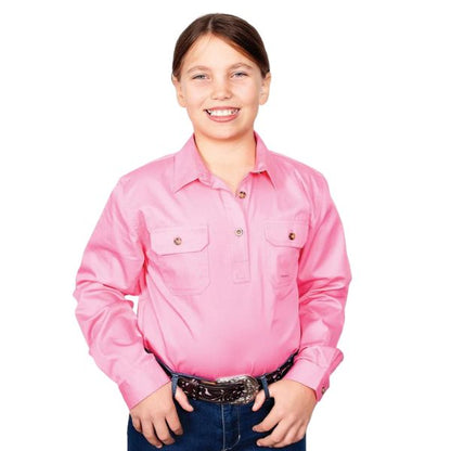 Just Country Girls Kenzie Half Button Work Shirt