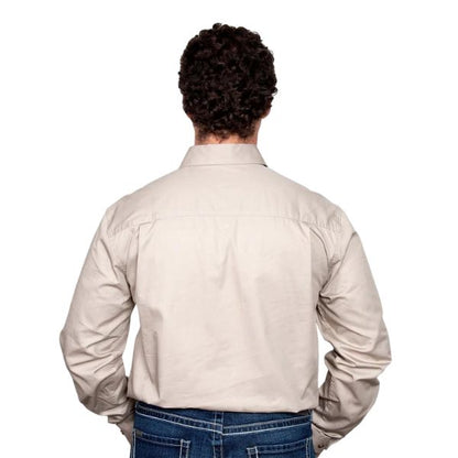 Just Country Mens Cameron Half Button Work Shirt - EQ Saddlery