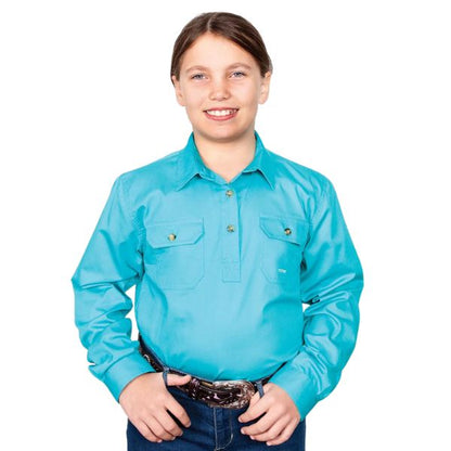 Just Country Girls Kenzie Half Button Work Shirt