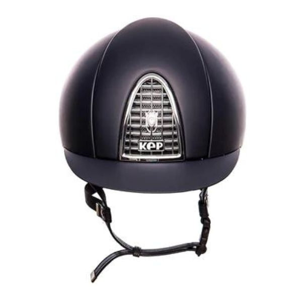 KEP Cromo Textile Helmet with Chrome Grid Blue - EQ Saddlery