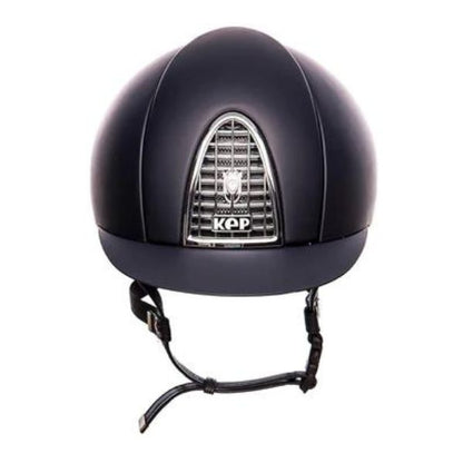 KEP Cromo Textile Helmet with Chrome Grid Blue - EQ Saddlery