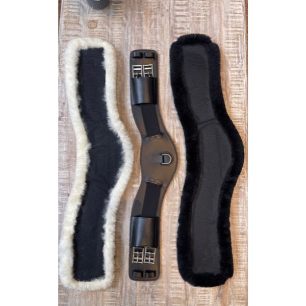 Lumiere Anatomic Dressage Girth with Removable Sheepskin - EQ Saddlery