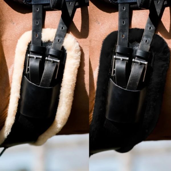 Lumiere Anatomic Dressage Girth with Removable Sheepskin - EQ Saddlery