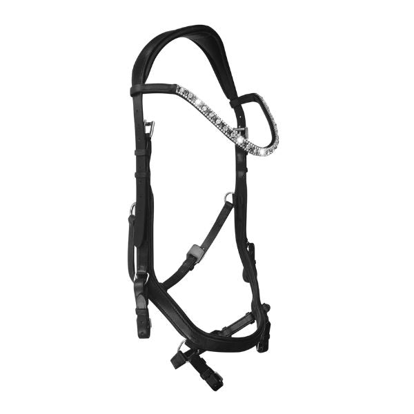 Lumiere Azure Anatomic Leather Bridle with Rubber Grip Reins