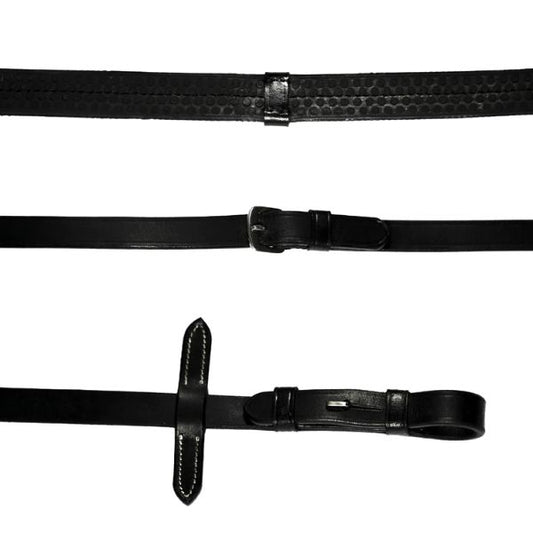 Lumiere Leather and Rubber Grip Reins