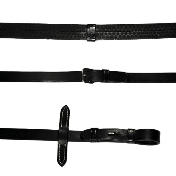 Lumiere Leather and Rubber Grip Reins